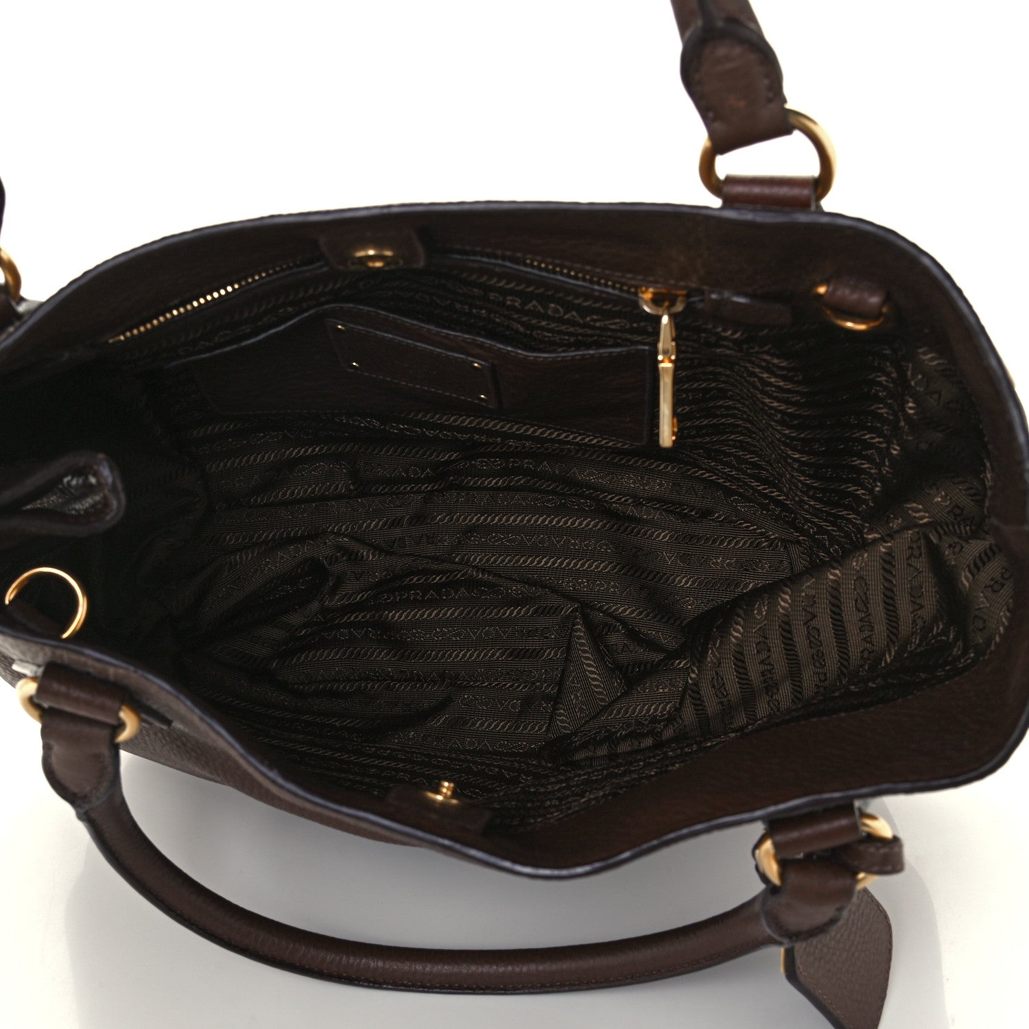 Prada Vitello Daino Shoulder Bag Caffe 5 of 11