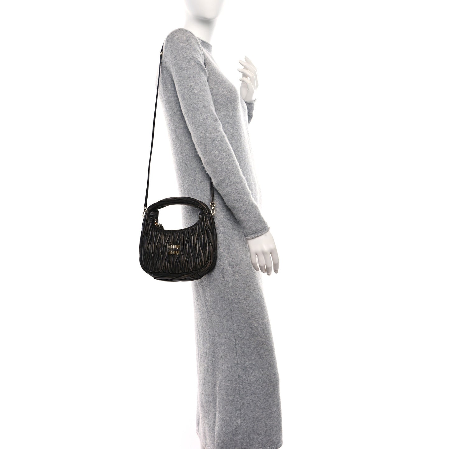 Nappa Matelasse Small Wander Hobo Sabbia Caffe