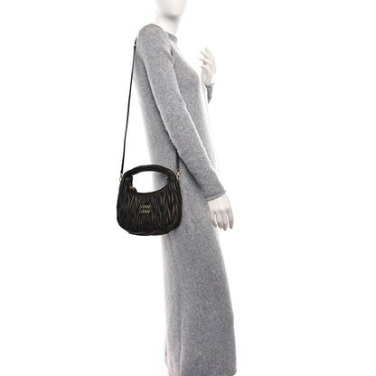 Miu Miu Nappa Matelasse Small Wander Hobo Sabbia Caffe 2 of 8