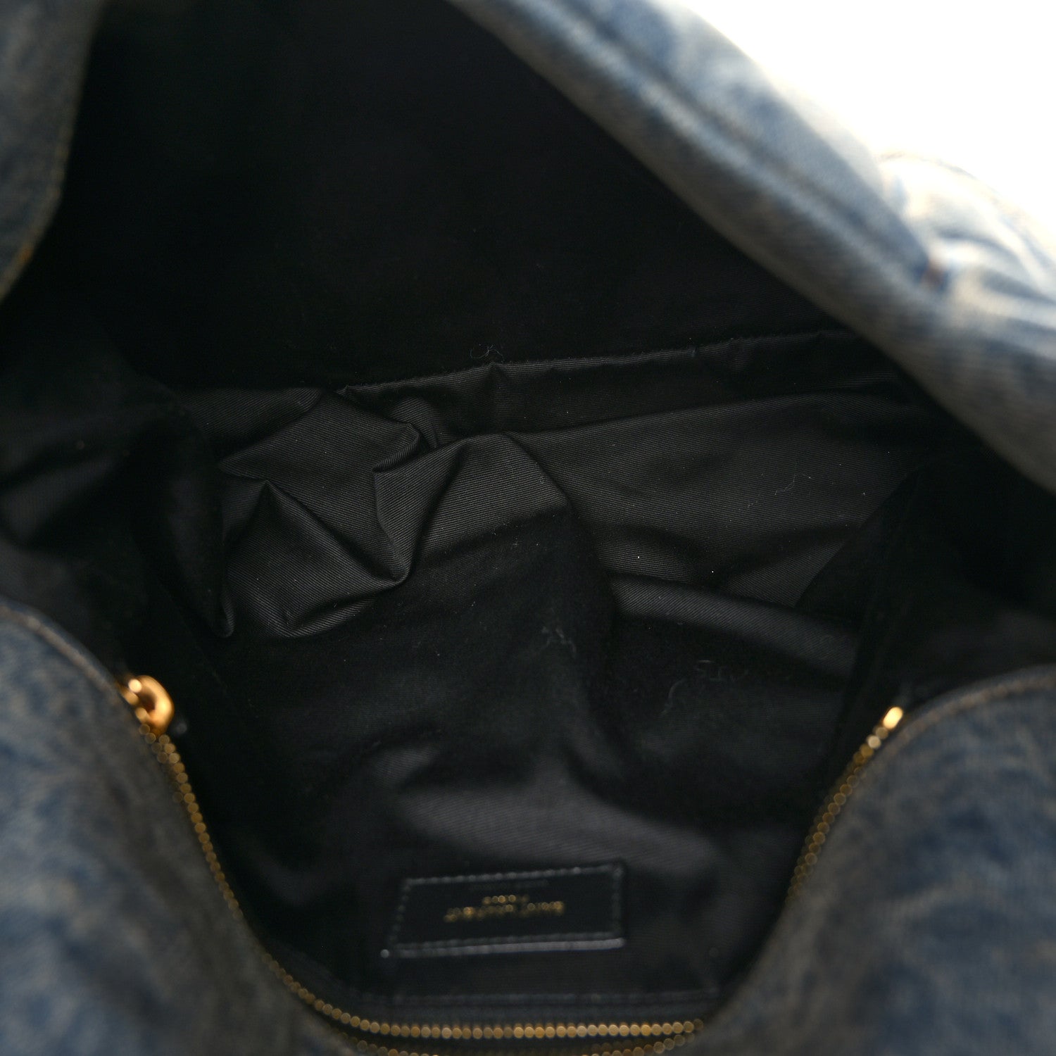 Saint Laurent Denim Quilted Medium Loulou Puffer Monogram Chain Satchel Blue Cinnamon 5 of 10