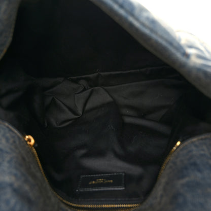 Saint Laurent Denim Quilted Medium Loulou Puffer Monogram Chain Satchel Blue Cinnamon 5 of 10