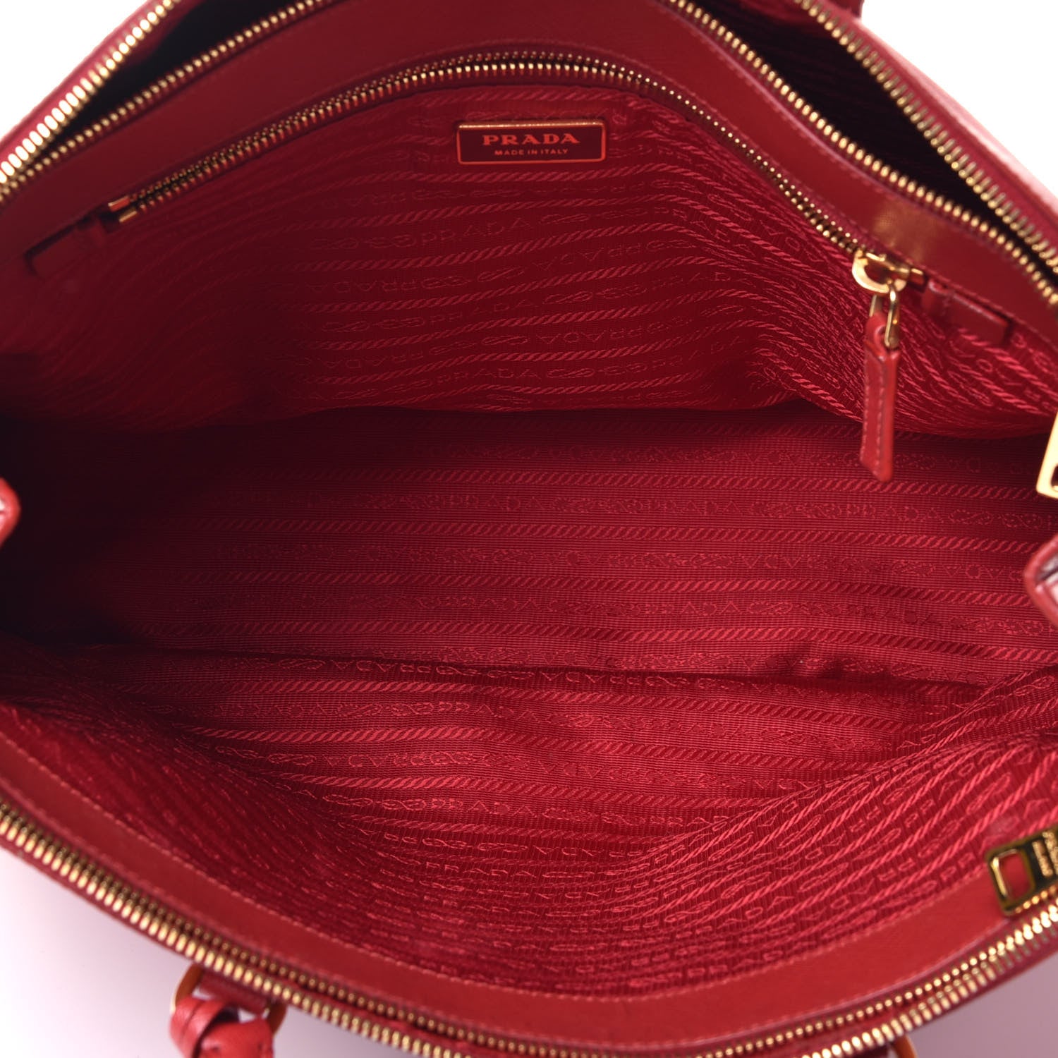 Prada Saffiano Medium Galleria Double Zip Tote Fuoco 5 of 9