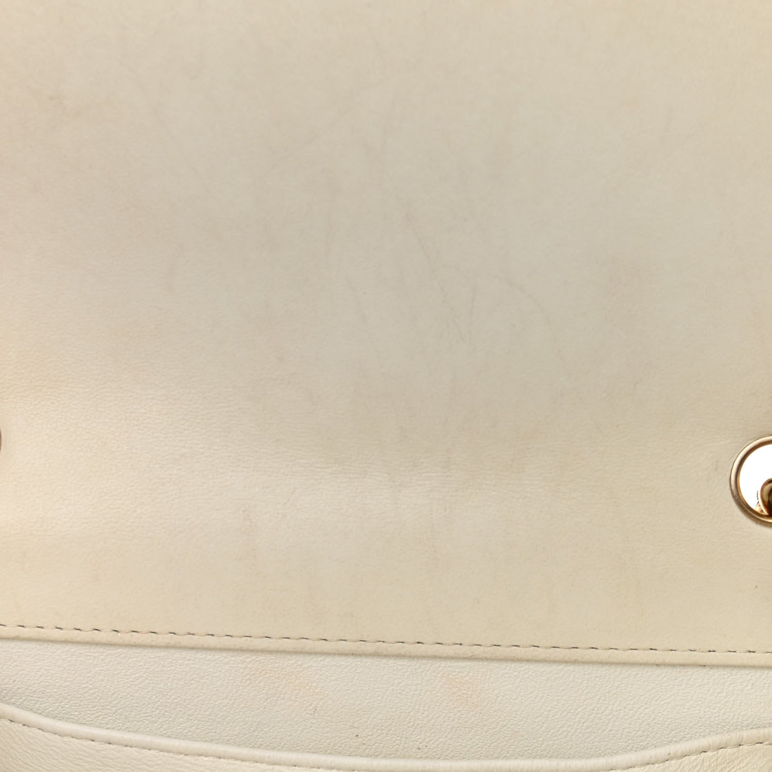Chanel Lambskin Stitched Small Single Flap White 10 of 17
