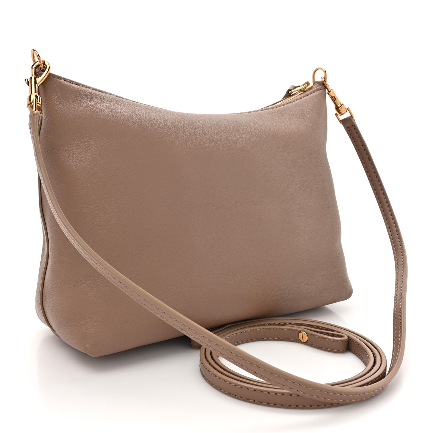Lambskin Hera Crossbody Bag Biscotto