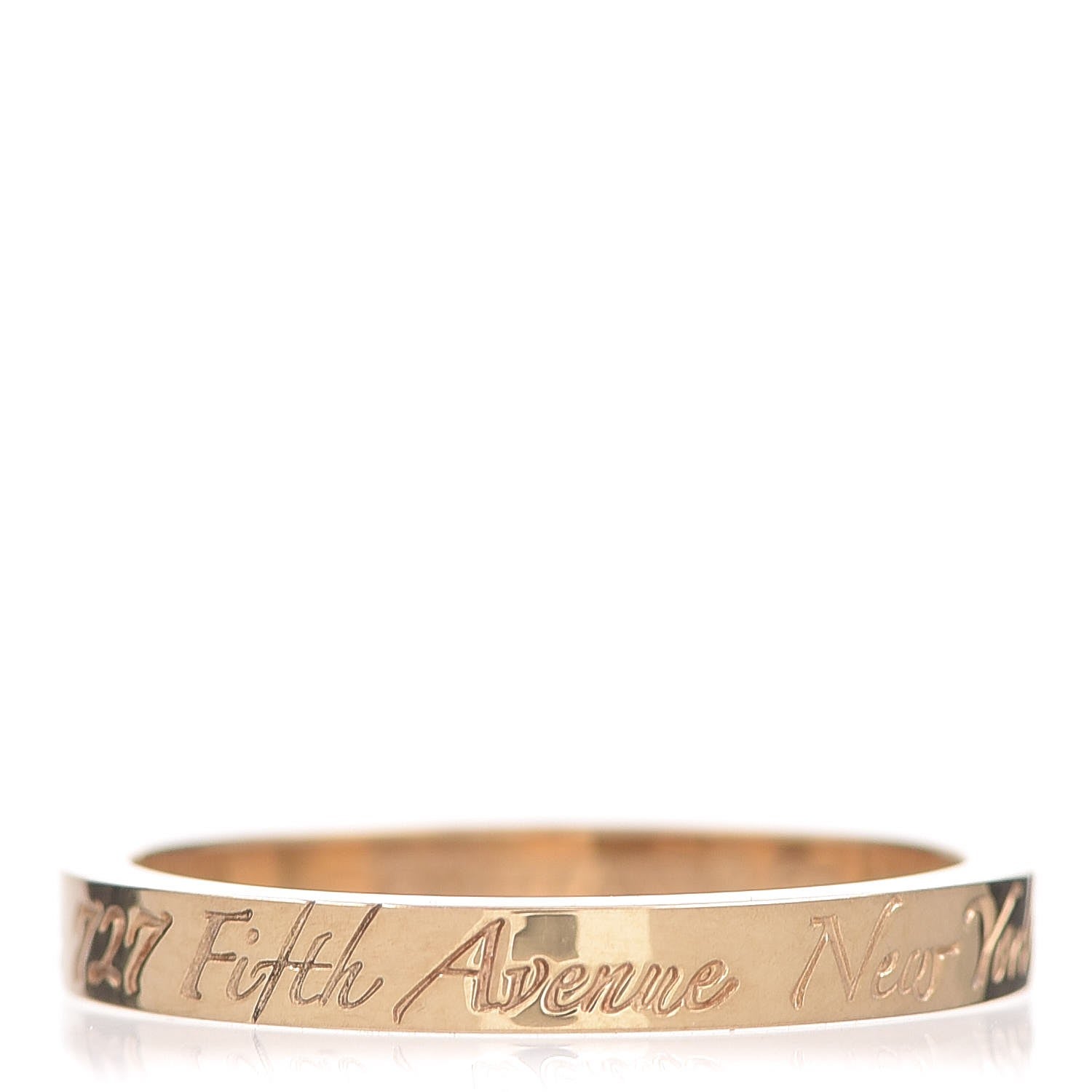 Tiffany 18K Yellow Gold Notes Fifth Avenue New York Ring 54 7 1 of 5