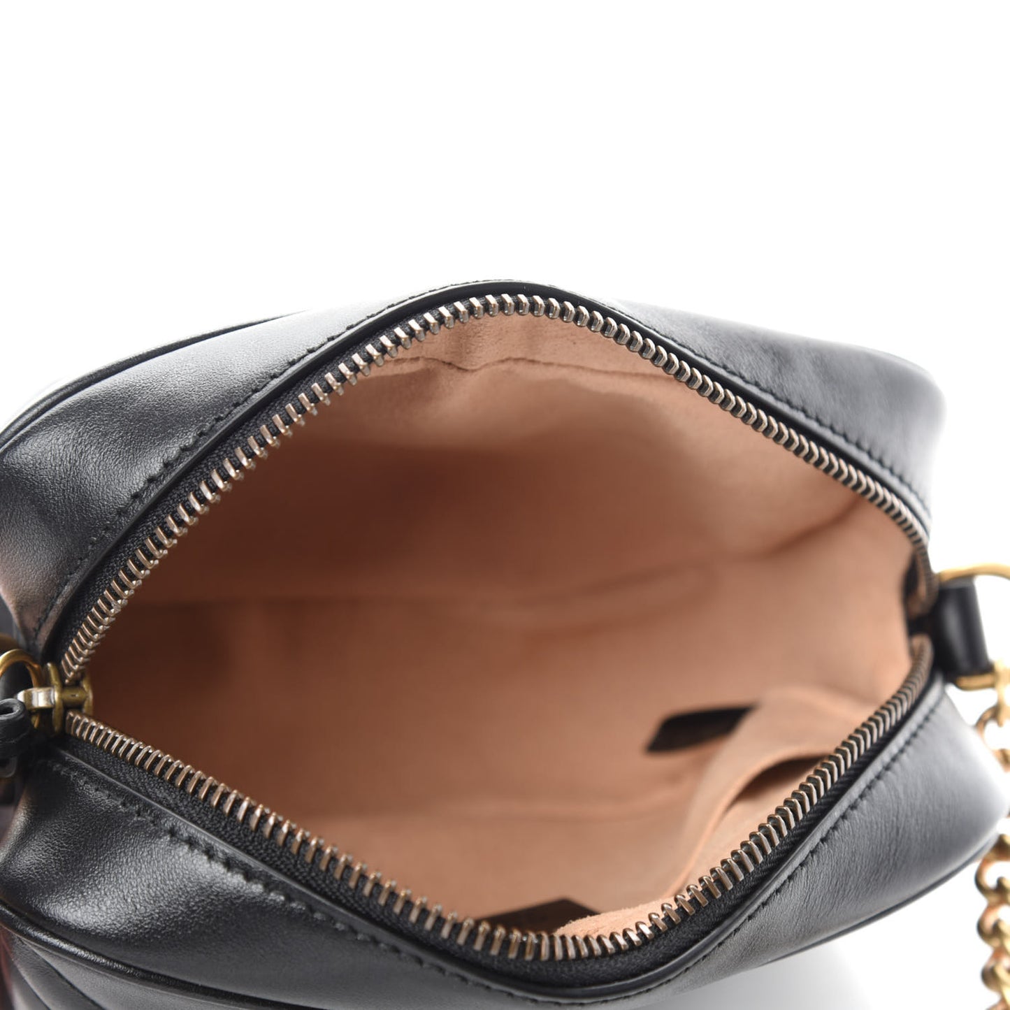 Calfskin Matelasse Mini GG Marmont Chain Shoulder Bag Black