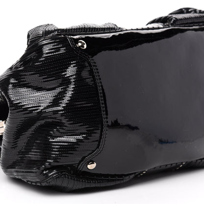 Versace Patent Embossed Frame Satchel Black 7 of 12
