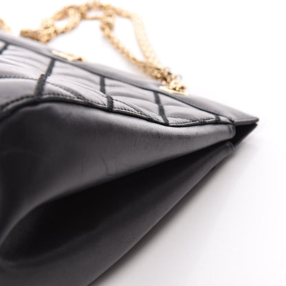 Chanel Lambskin Double Stitch Quilted Tote Black 12 of 13