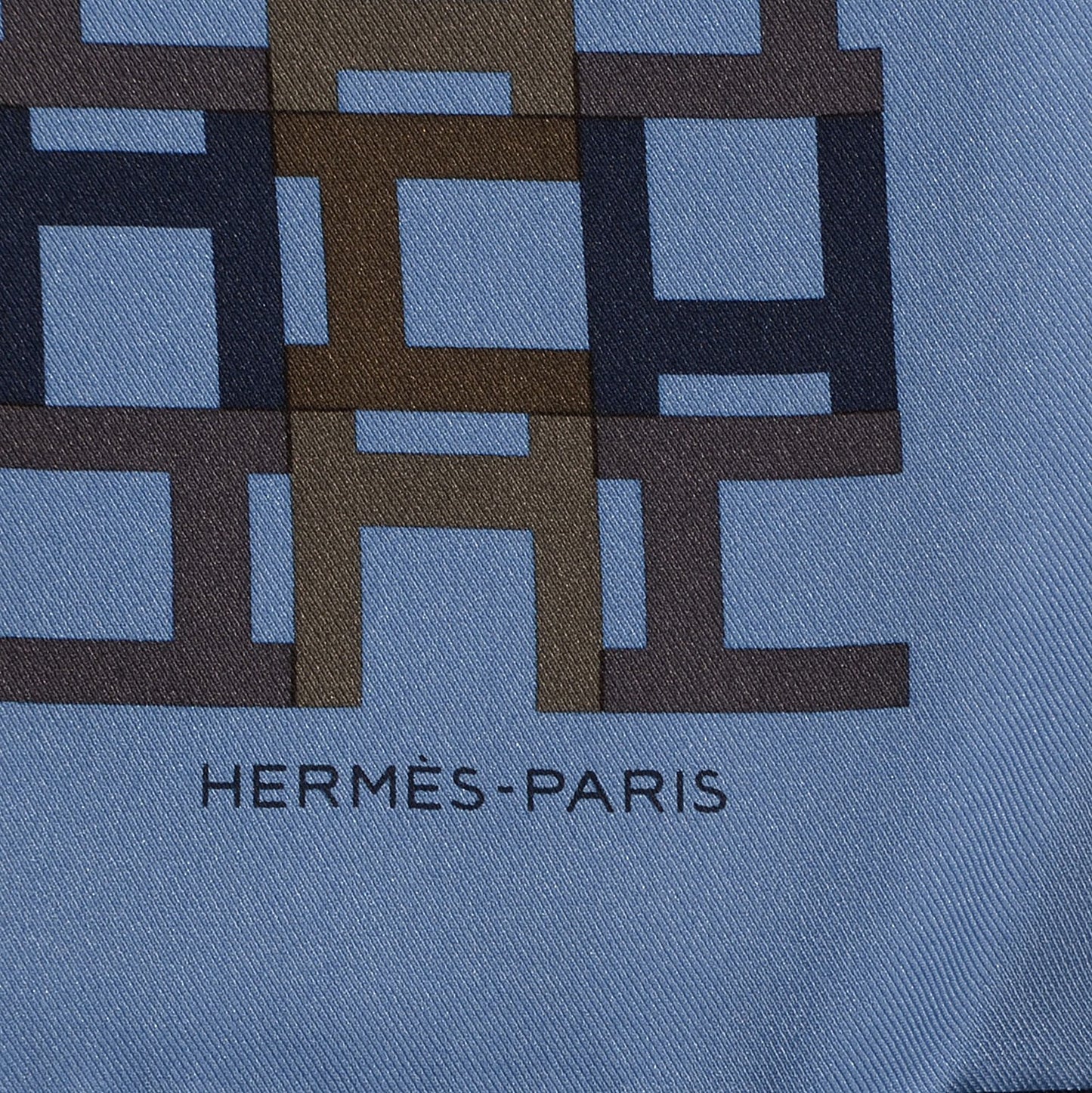 Silk Modulation Scarf 70 Azur Bronze Ardoise