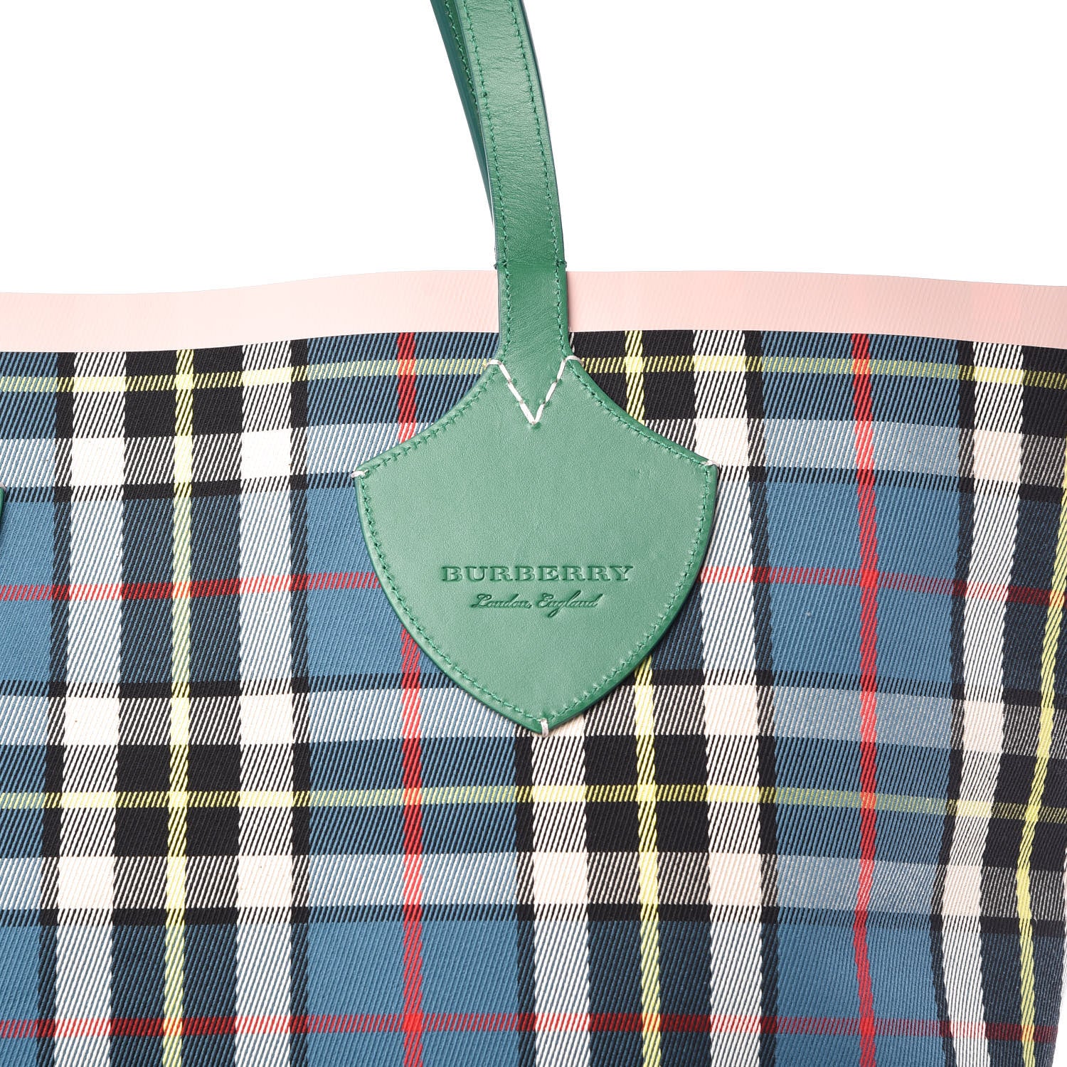 Burberry Vintage Check Large The Giant Reversible Tote Palm Green Pink Apricot 11 of 17