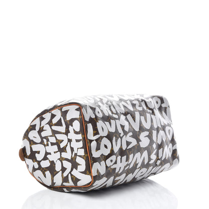 Louis Vuitton Monogram Graffiti Speedy 30 Silver 4 of 9