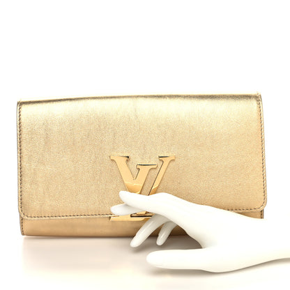 Louis Vuitton Calfskin Neo Sobe Louise EW Clutch Gold 2 of 12