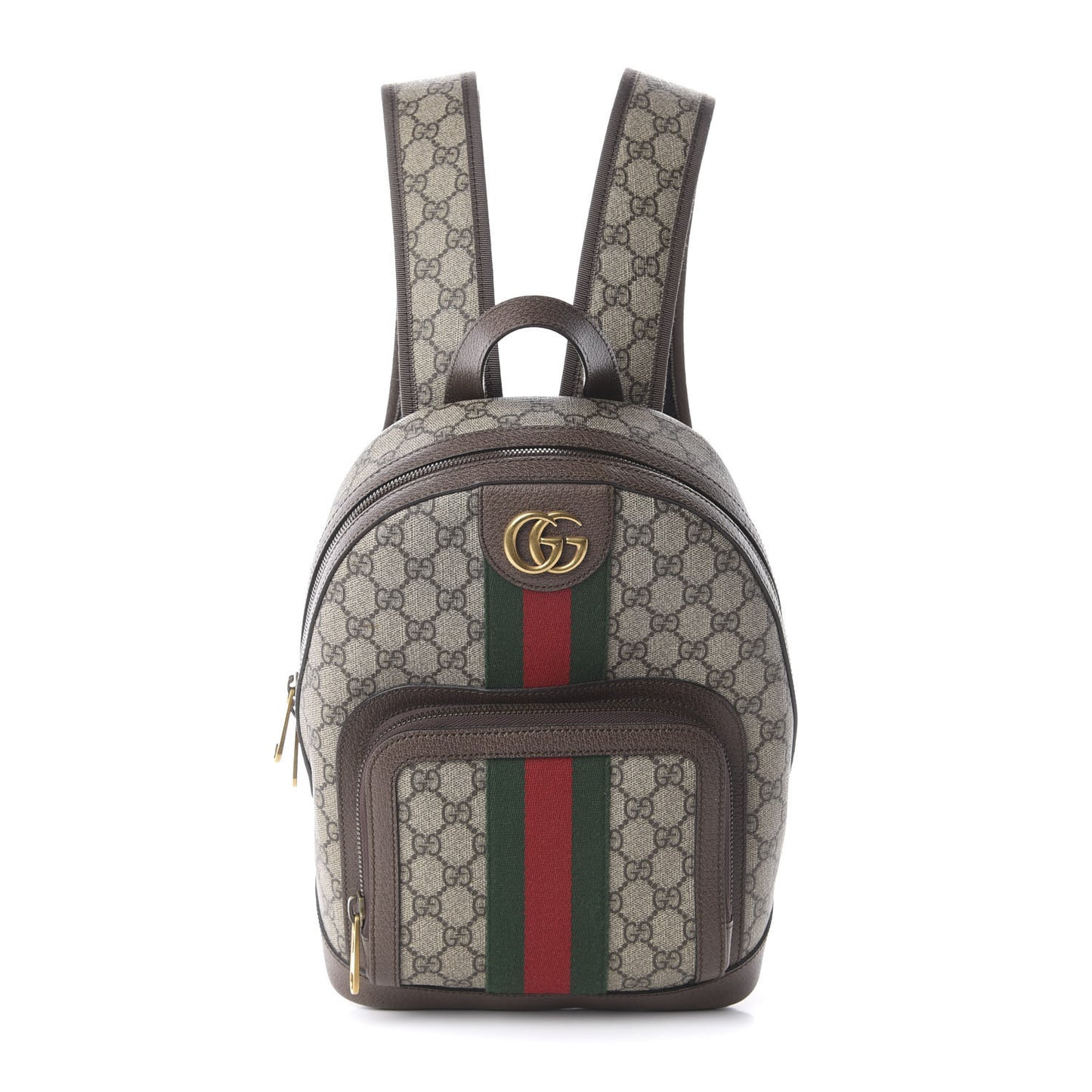 GG Supreme Monogram Calfskin Web Small Ophidia Day Backpack Beige Ebony New Acero
