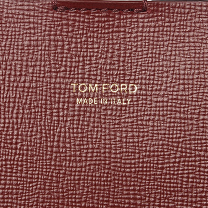 Tom Ford Grained Calfskin Small T Tote Cabernet 6 of 7
