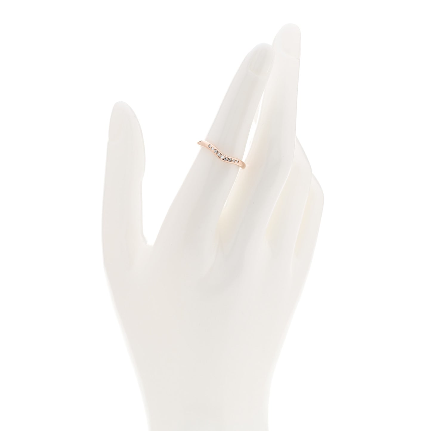 Rose Gold Diamond Elsa Peretti Wedding Band Ring 52 6