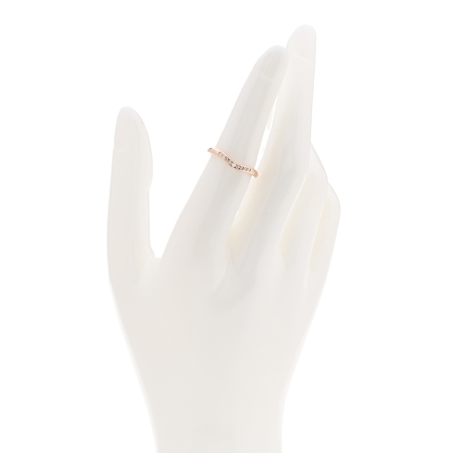 Tiffany Rose Gold Diamond Elsa Peretti Wedding Band Ring 52 6 2 of 6