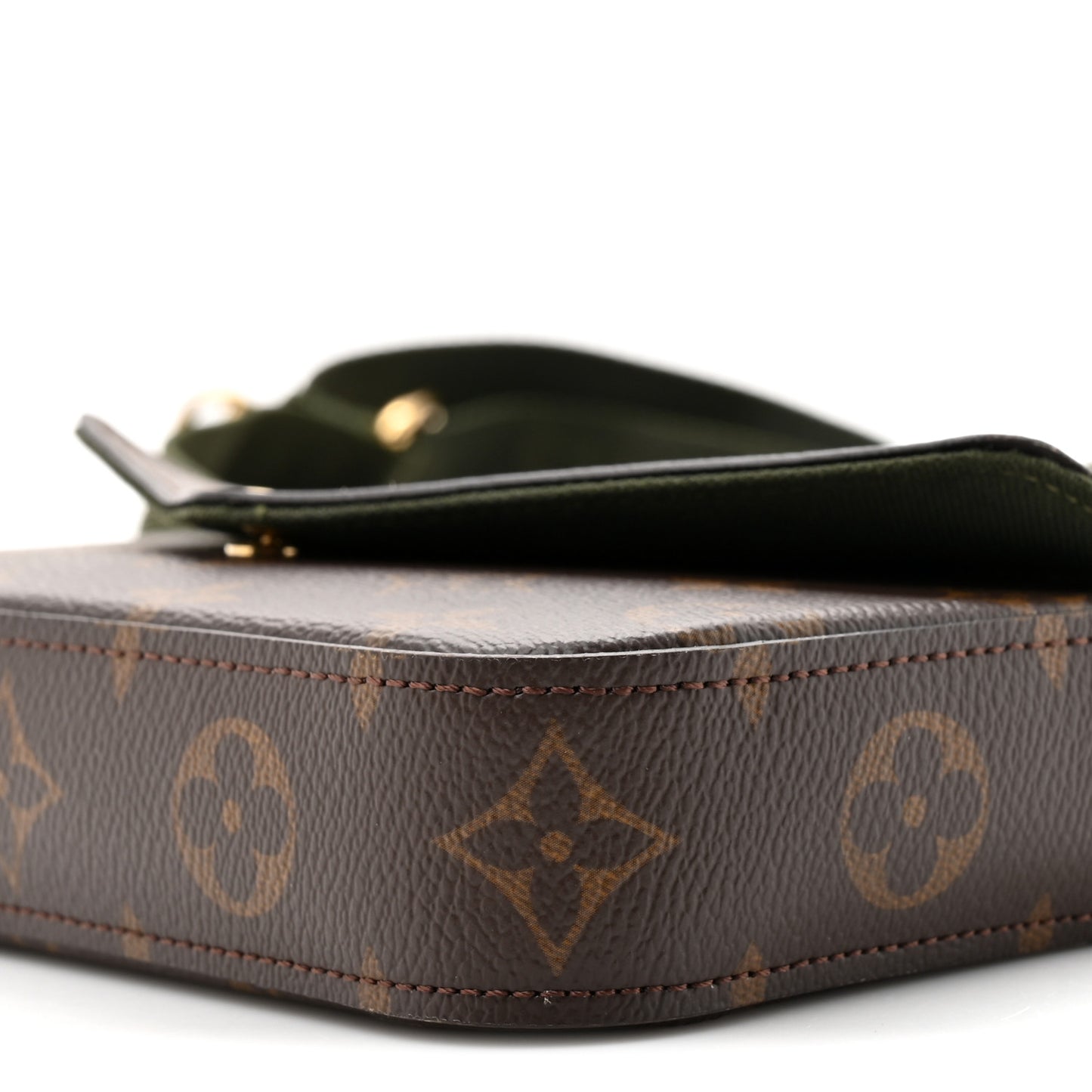 Monogram Felicie Strap & Go Kaki
