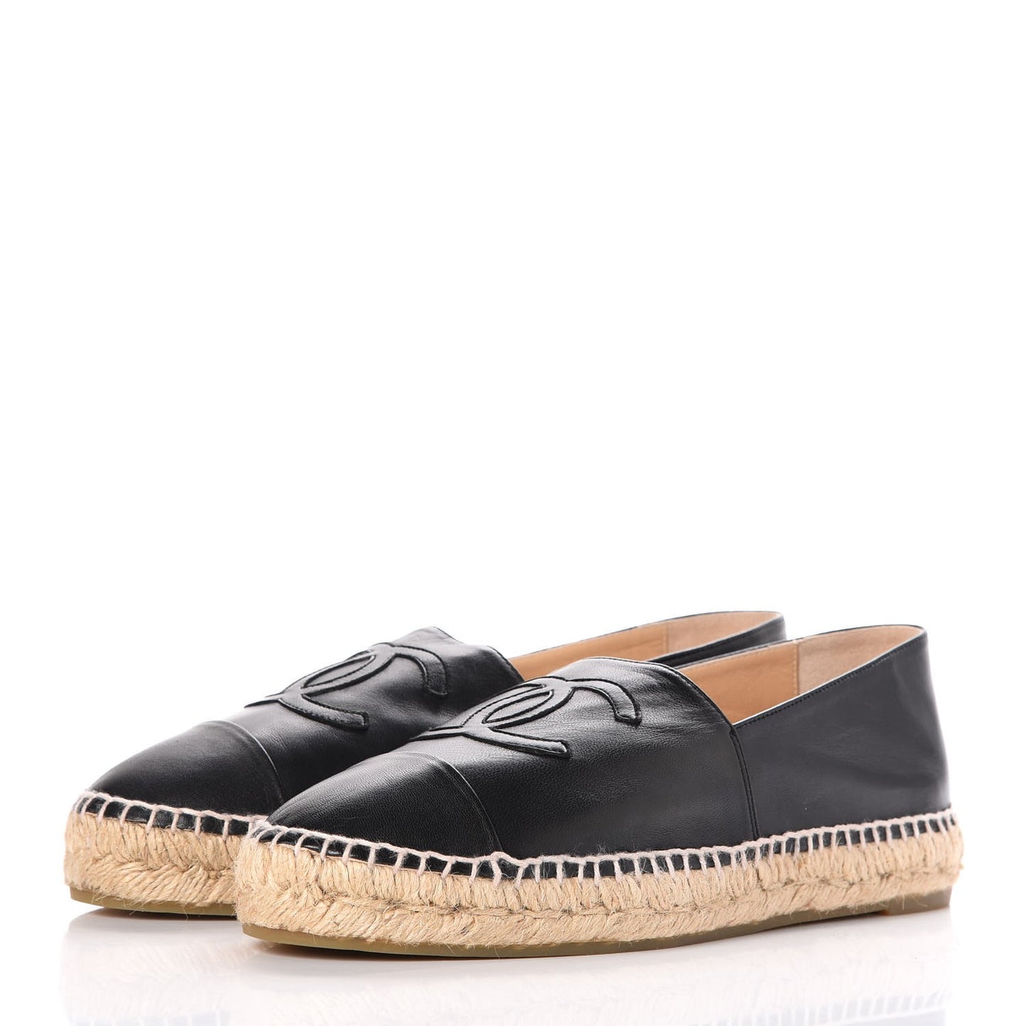 Lambskin CC Espadrilles 40 Black