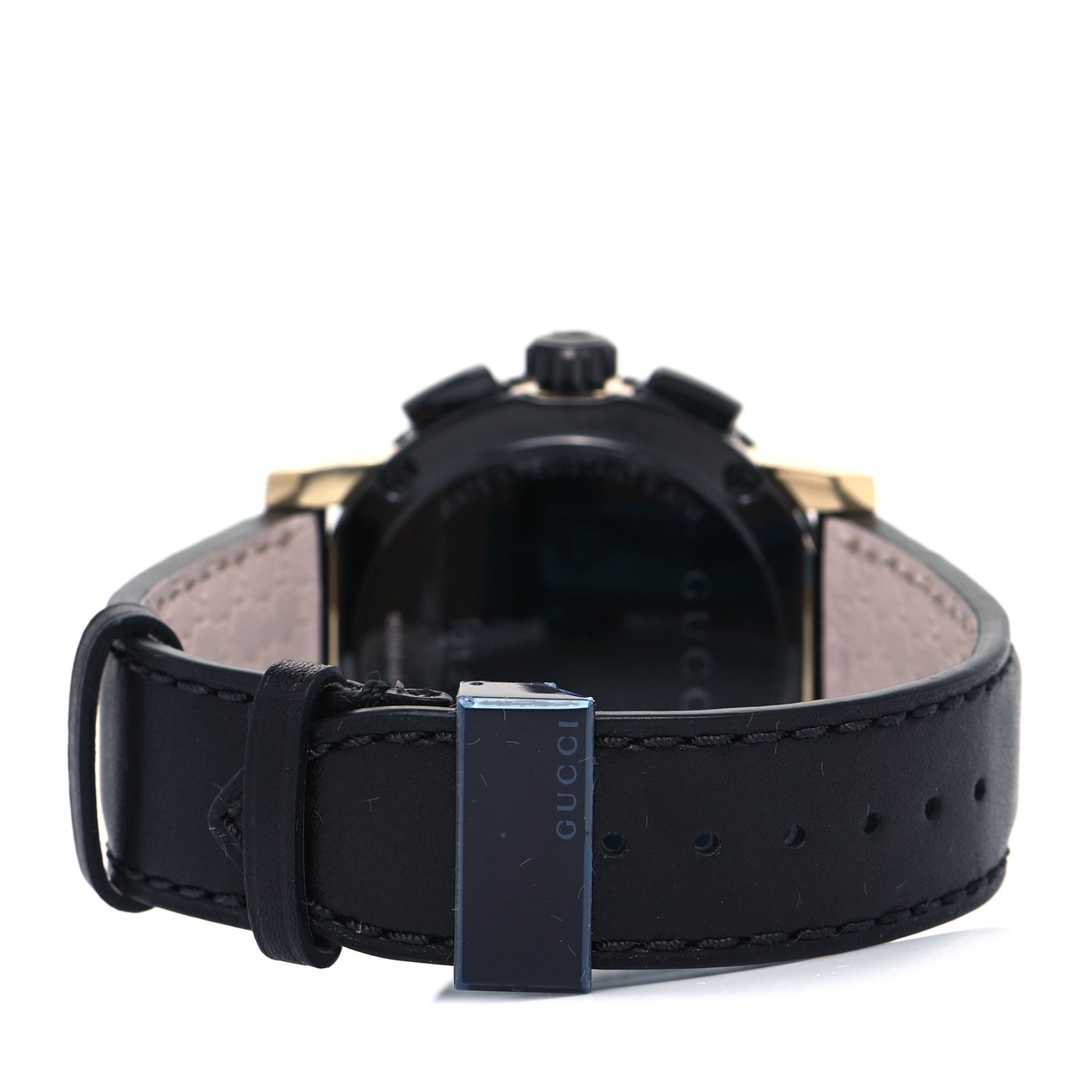 PVD Stainless Steel Calfskin 44mm G-Chrono Quartz Watch Black