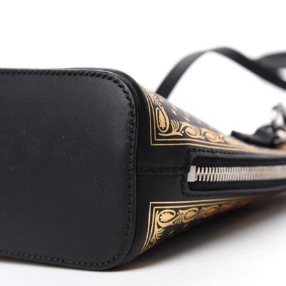 Gucci X SEGA Calfskin GUCCY Stars Mini Dome Shoulder Bag Black Gold 7 of 10