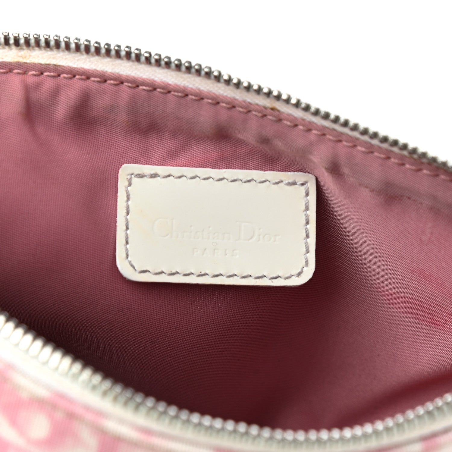 Christian Dior Monogram Mini Saddle Pochette Pink 6 of 10