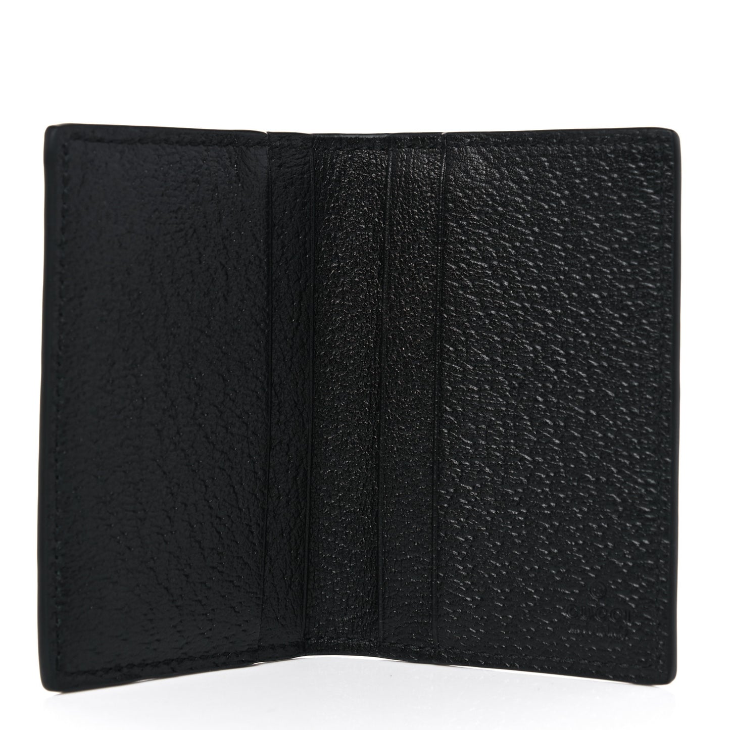 Calfskin Boar Effect GG Marmont Card Case Black