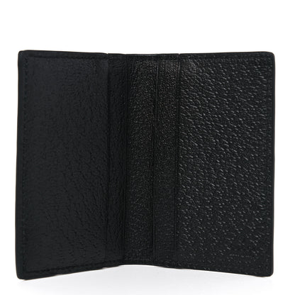 Gucci Calfskin Boar Effect GG Marmont Card Case Black 5 of 8