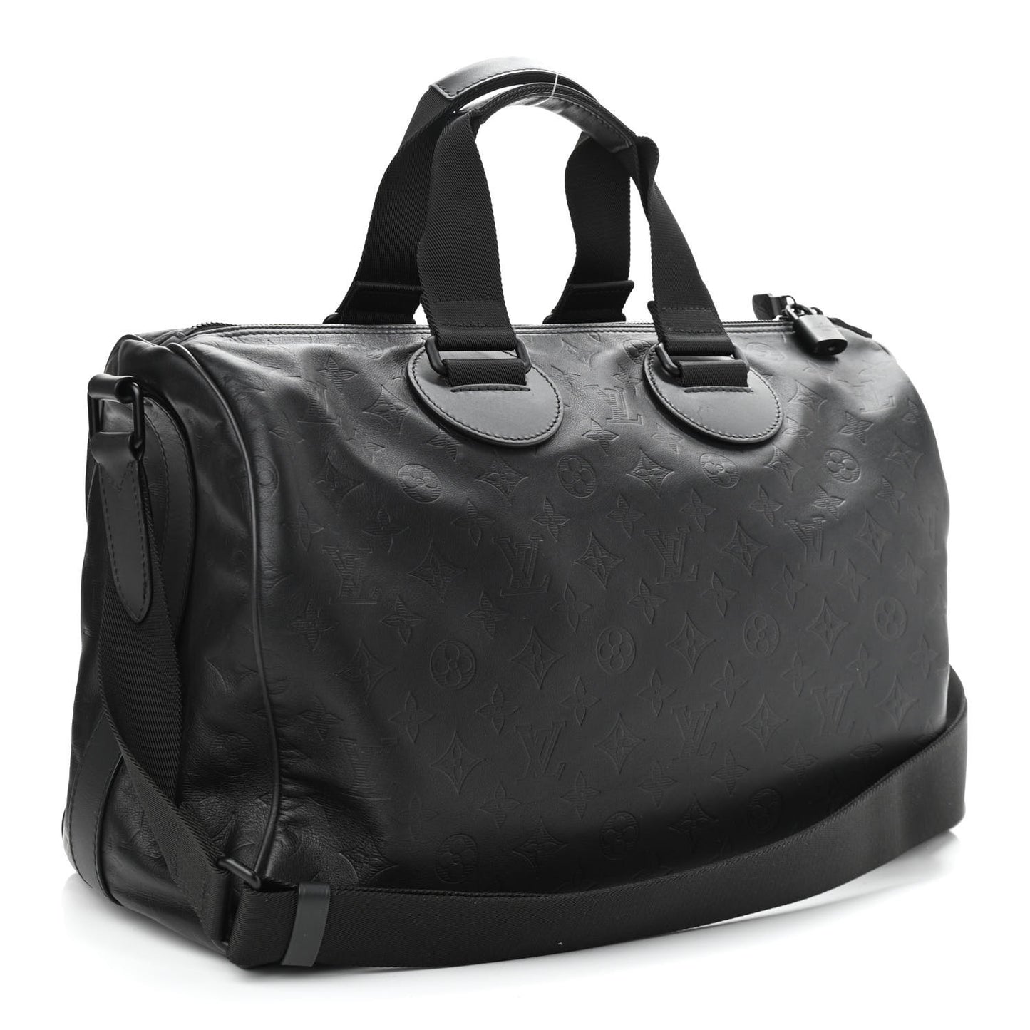 Calfskin Shadow Monogram Mens Speedy Bandouliere 40