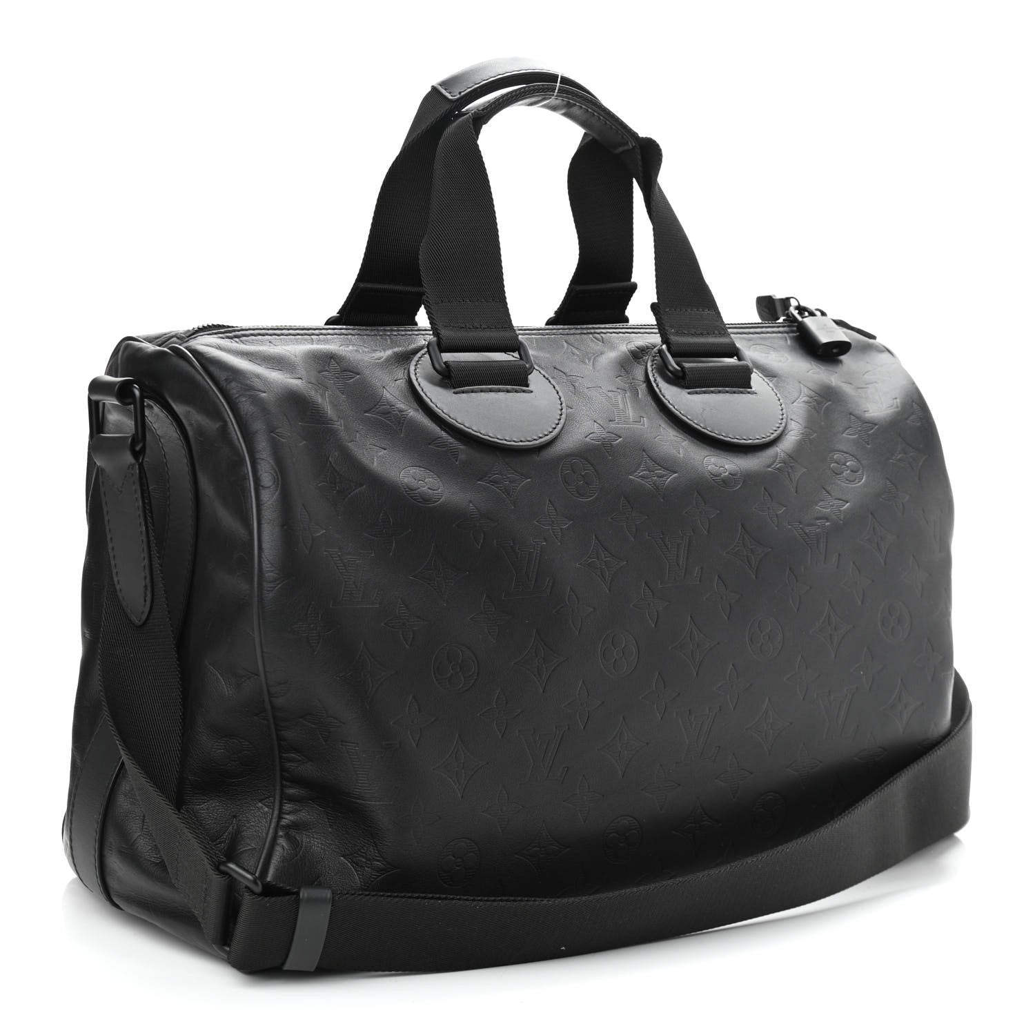 Louis Vuitton Calfskin Shadow Monogram Mens Speedy Bandouliere 40 3 of 11