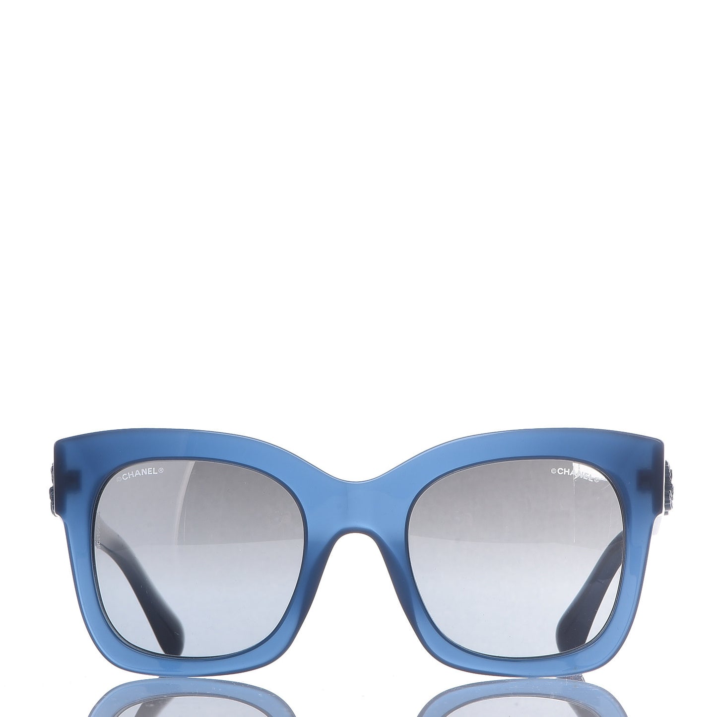 Acetate Mirror CC Square Sunglasses 5357 Blue