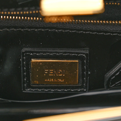 Fendi Vitello Vernice Mou Mini Peekaboo Iconic Satchel Black 6 of 10