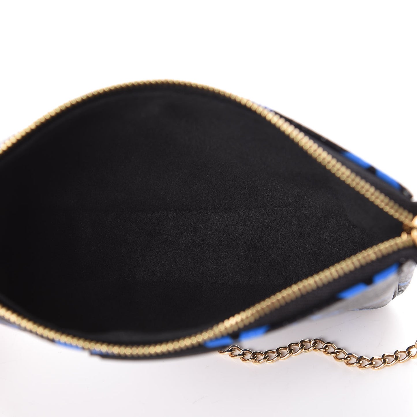 Colored Monogram Mini Pochette Accessories Blue Black