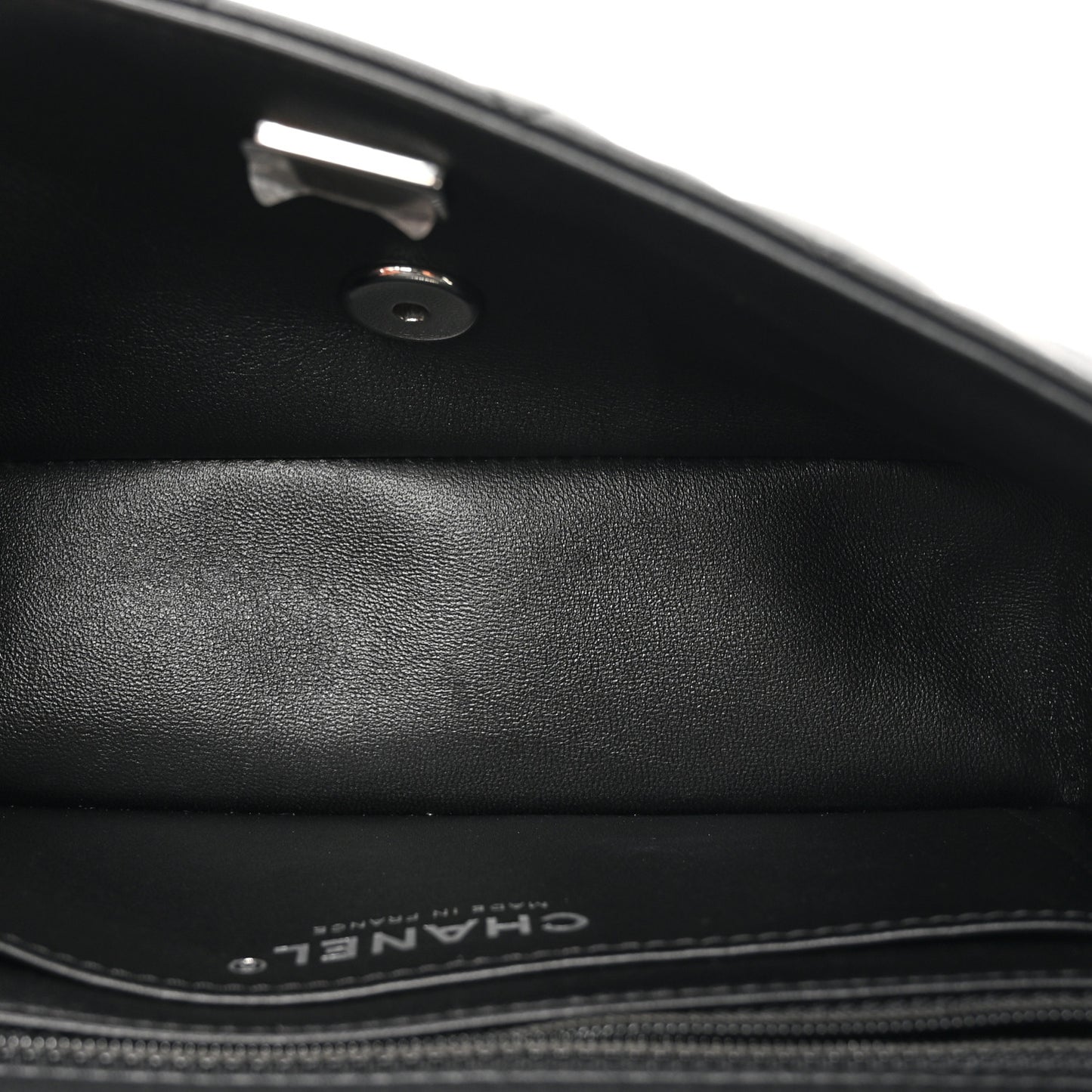 Lambskin Quilted Mini Rectangular Flap Black