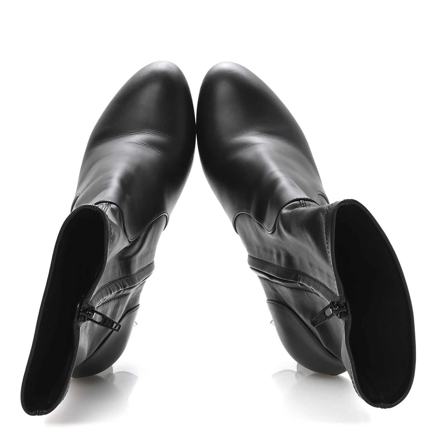Calfskin Uniformes Silhouette Ankle Boots 39 Black