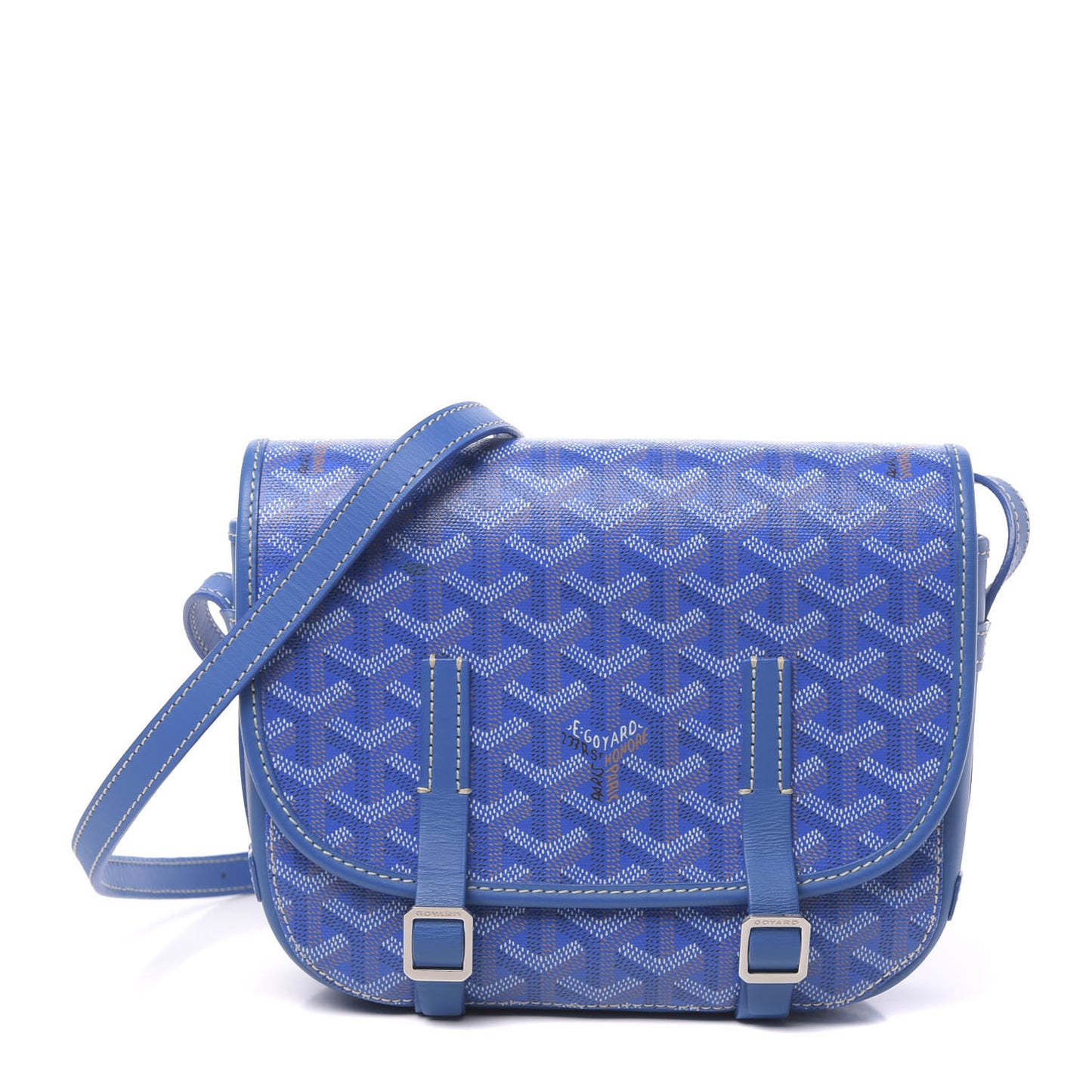 Goyardine Belvedere PM Messenger Bag Sky Blue