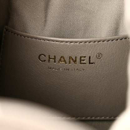 Chanel Suede Quilted Medium Chanel 25 Handbag Grey 6 of 11