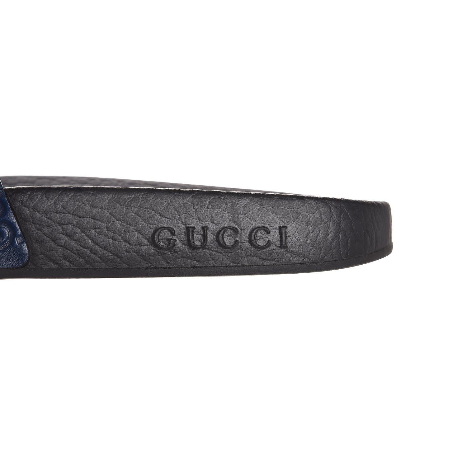 Gucci Guccissima Signature Slide Sandals 39 Blue 12 of 15