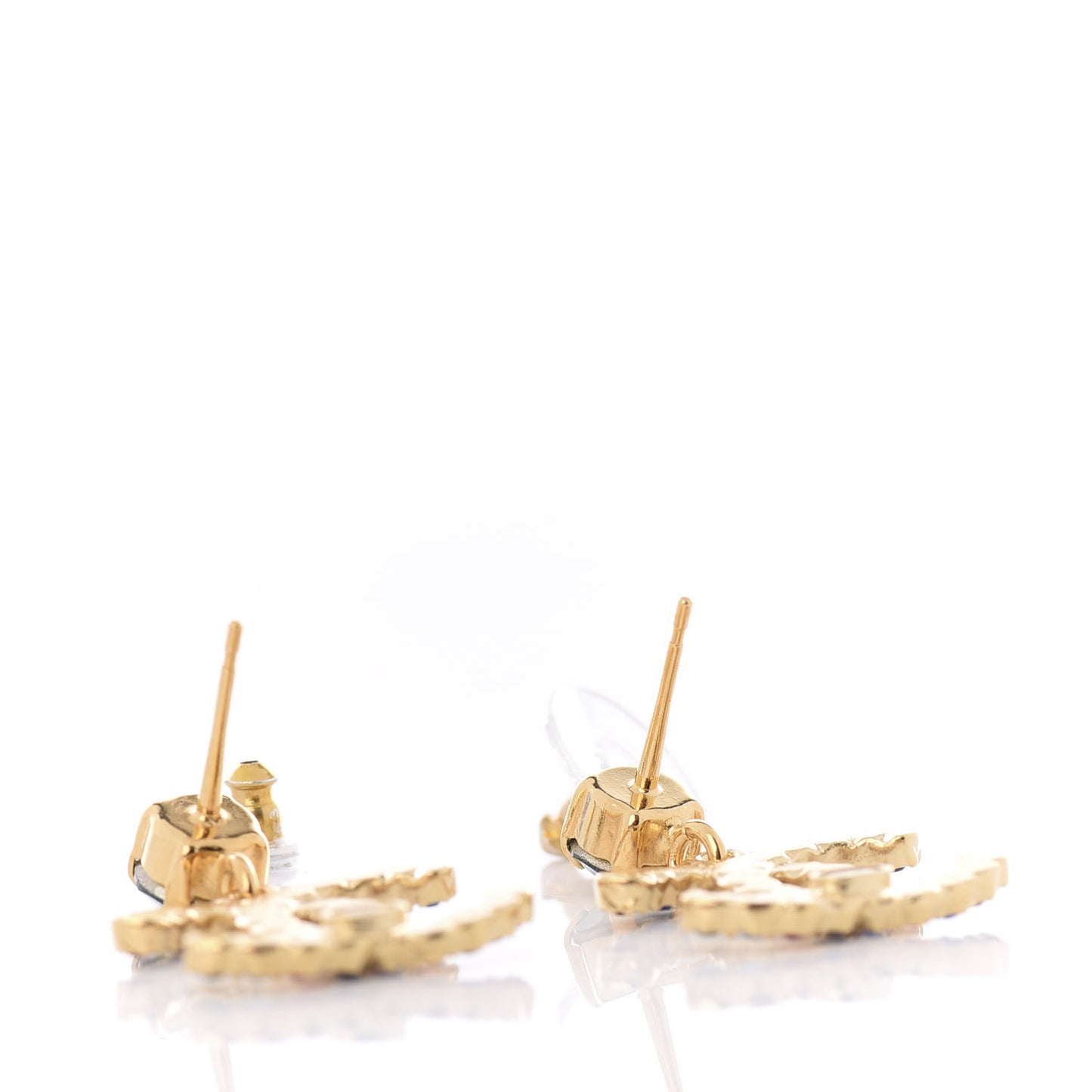 Crystal Over The Rainbow CC Drop Earrings Gold Multicolor