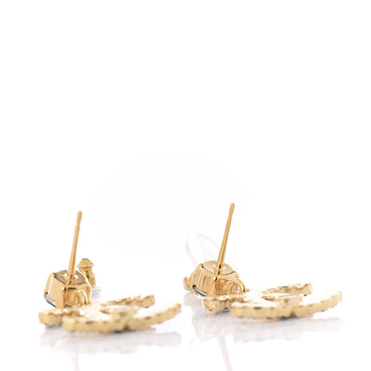 Chanel Crystal Over The Rainbow CC Drop Earrings Gold Multicolor 4 of 5