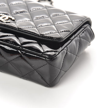 Chanel Patent Quilted Brilliant Wallet On Chain WOC Black 9 of 10