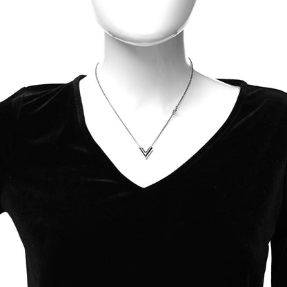 Louis Vuitton Metal Essential V Supple Necklace Silver 2 of 6