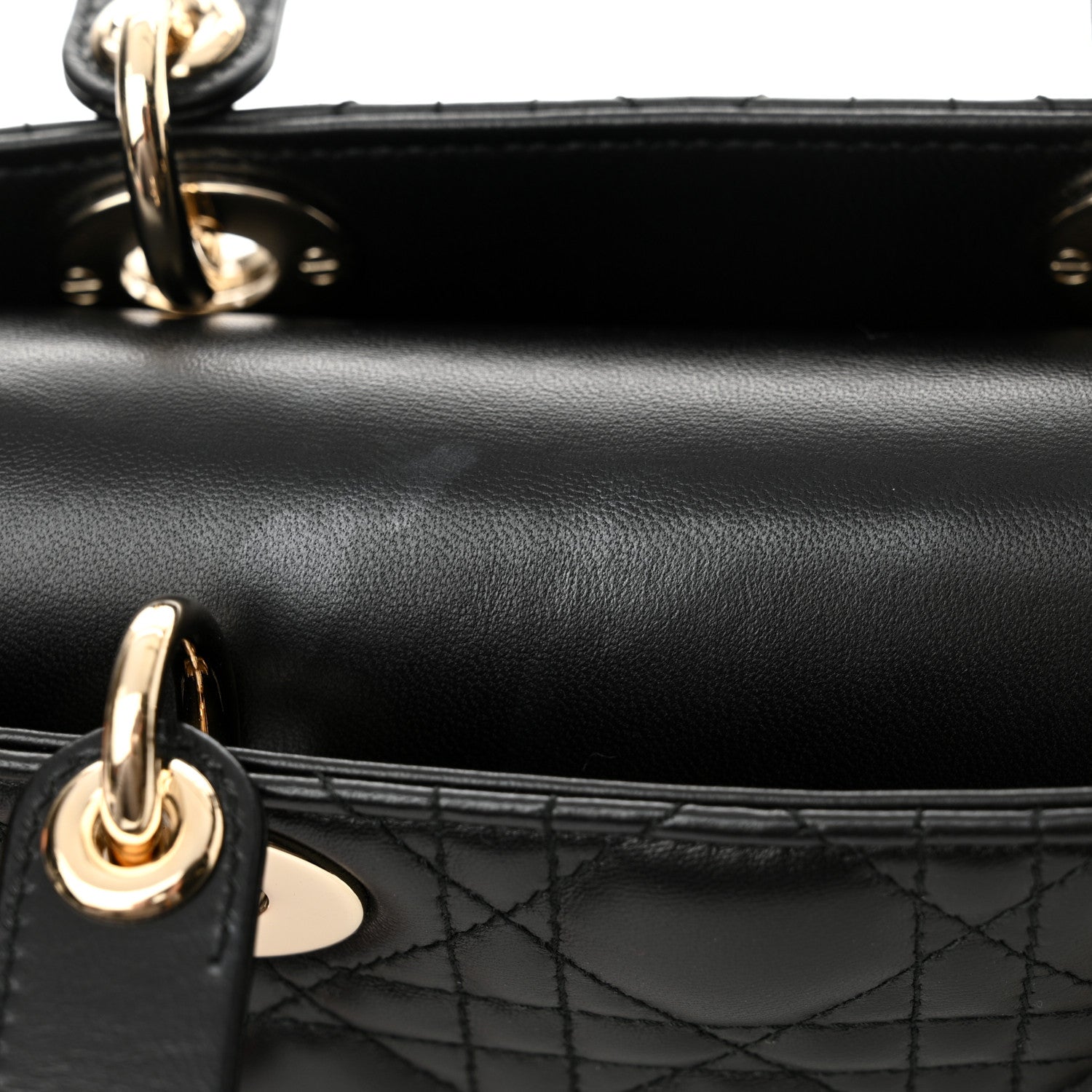 Christian Dior Lambskin Cannage Small Lucky Badges My Lady Dior Black 11 of 14