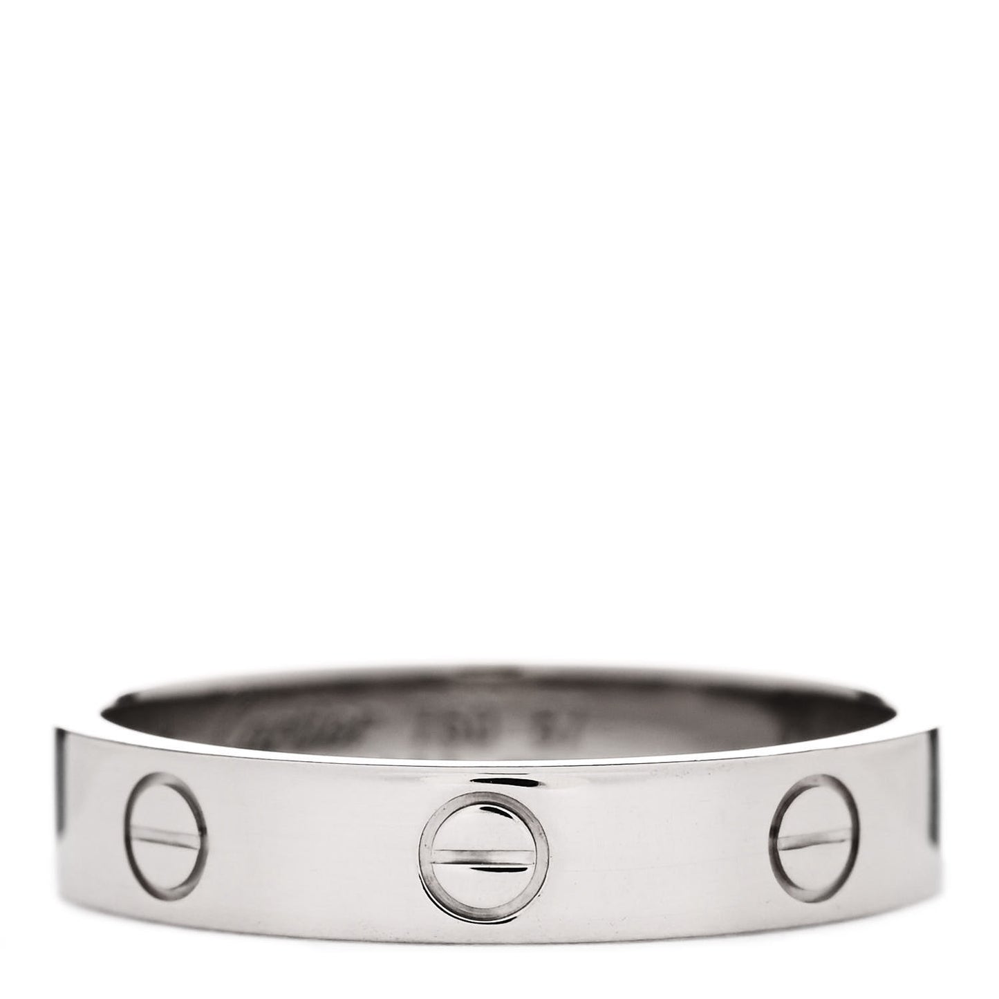 18K White Gold 4mm LOVE Wedding Band Ring 57 8