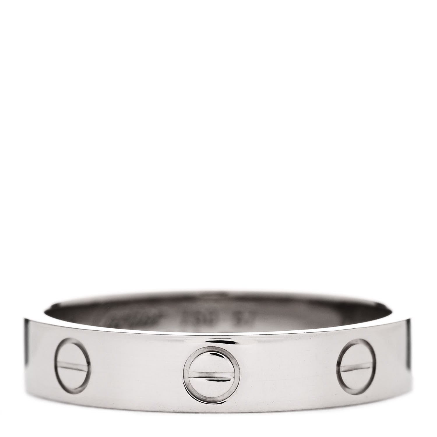 Cartier 18K White Gold 4mm LOVE Wedding Band Ring 57 8 1 of 4