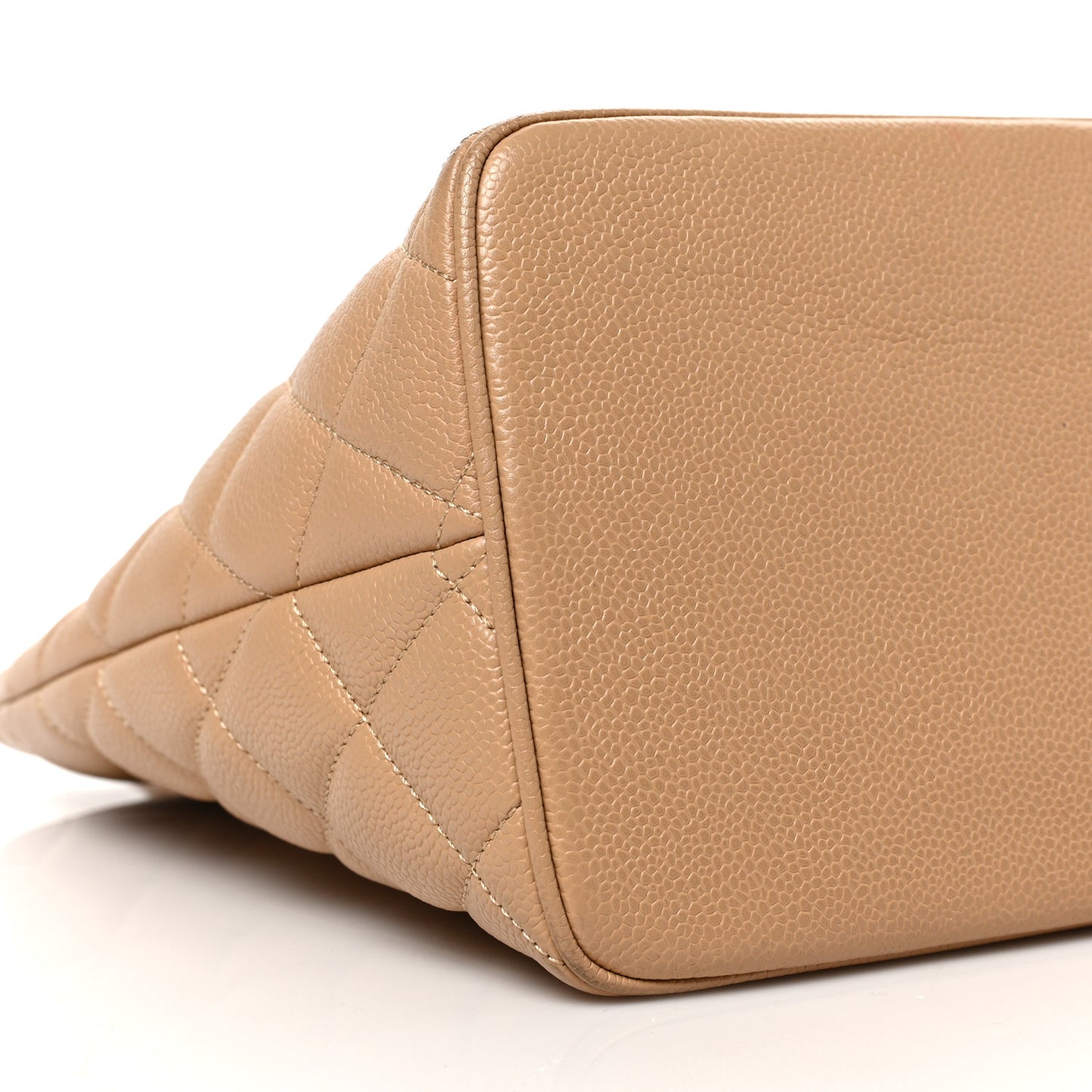 Caviar Quilted Medallion Tote Beige