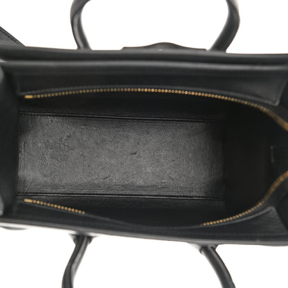 Celine Smooth Calfskin Nano Luggage Black 9 of 14