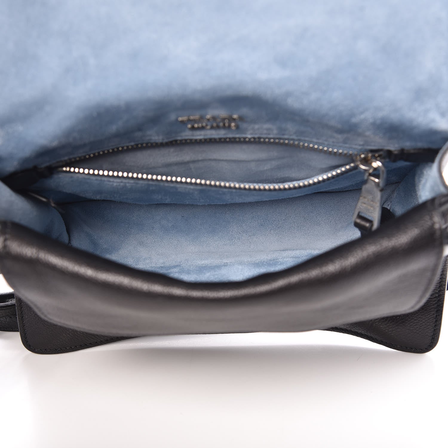Prada Glace Calfskin Studded Etiquette Flap Black 8 of 10