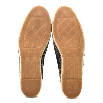 Chanel Fabric Biarritz CC Espadrilles 39 Blue Green 5 of 13