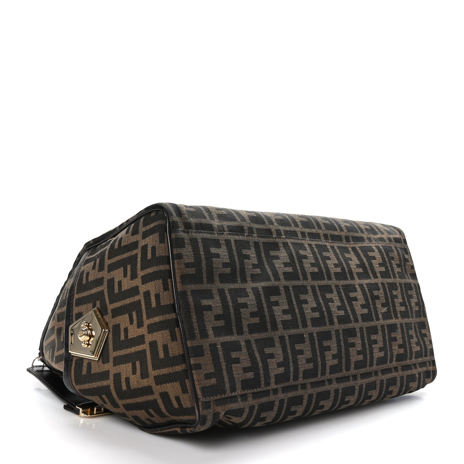 Fendi Zucca Cuoio Lucido Large Chef Boston Tobacco Moro 4 of 11