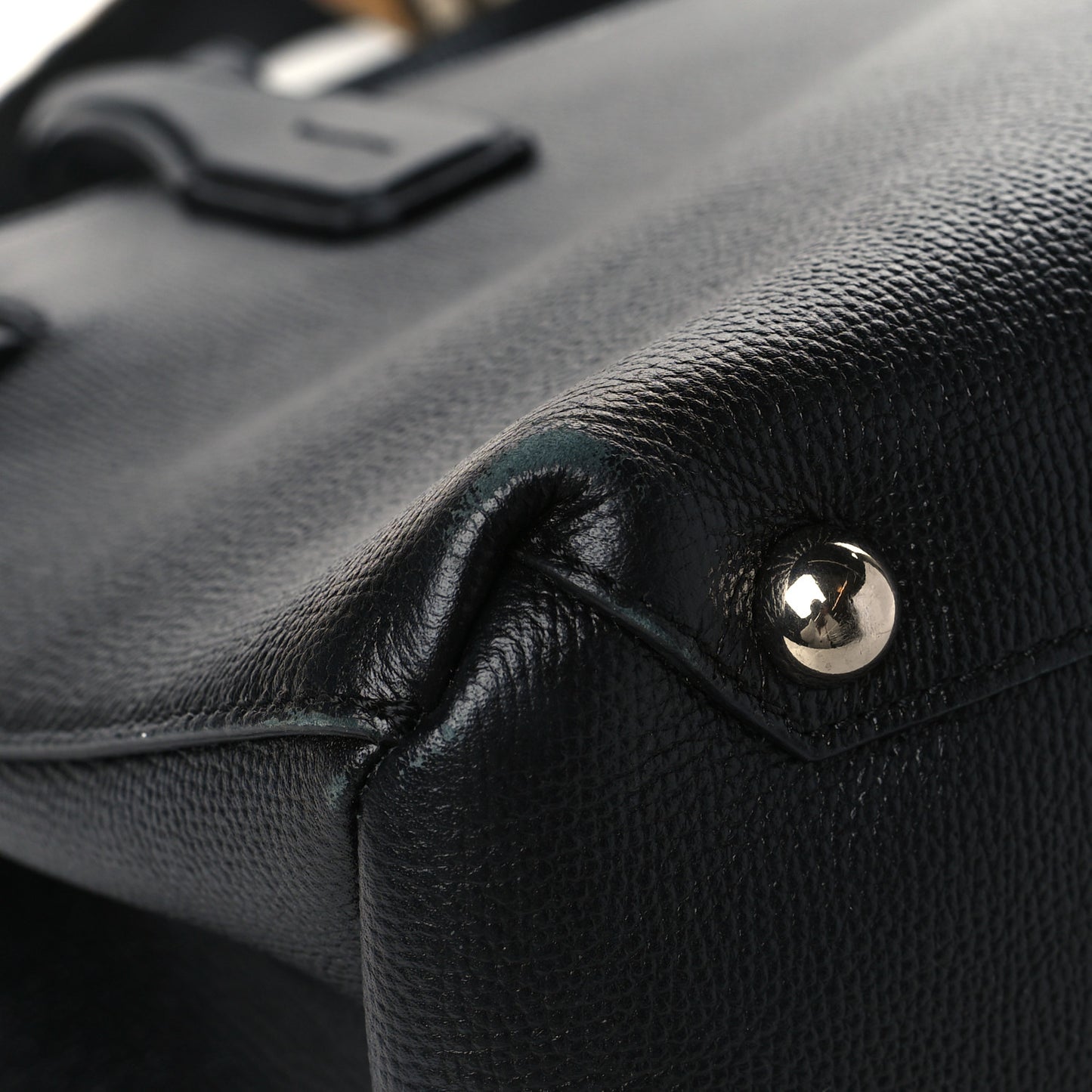 Derby Calfskin House Check Medium Banner Tote Black